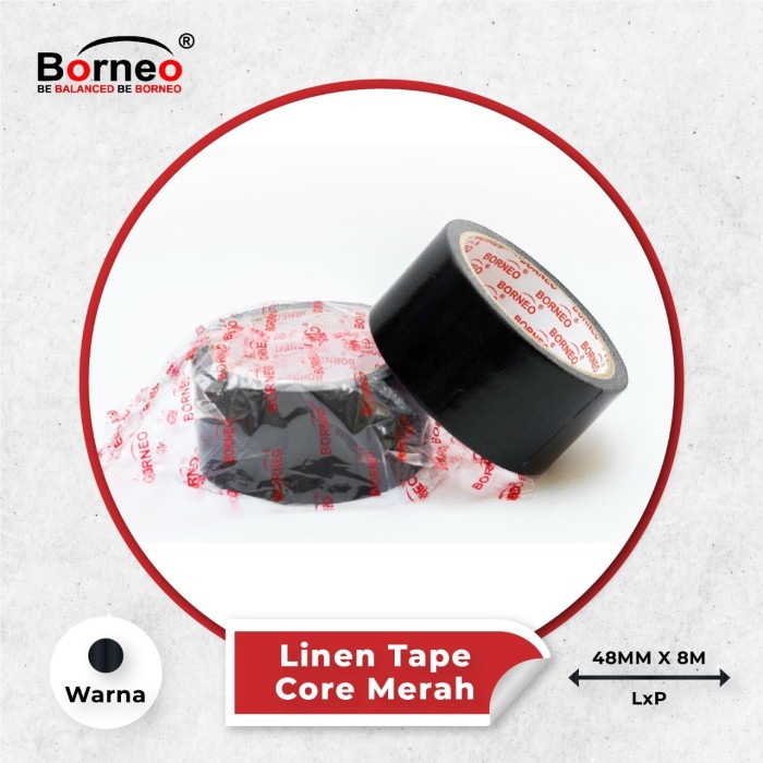 

TERMURAH 6 ROLL - Borneo Linen Tape / Cloth Tape CM (48mm x 8m)