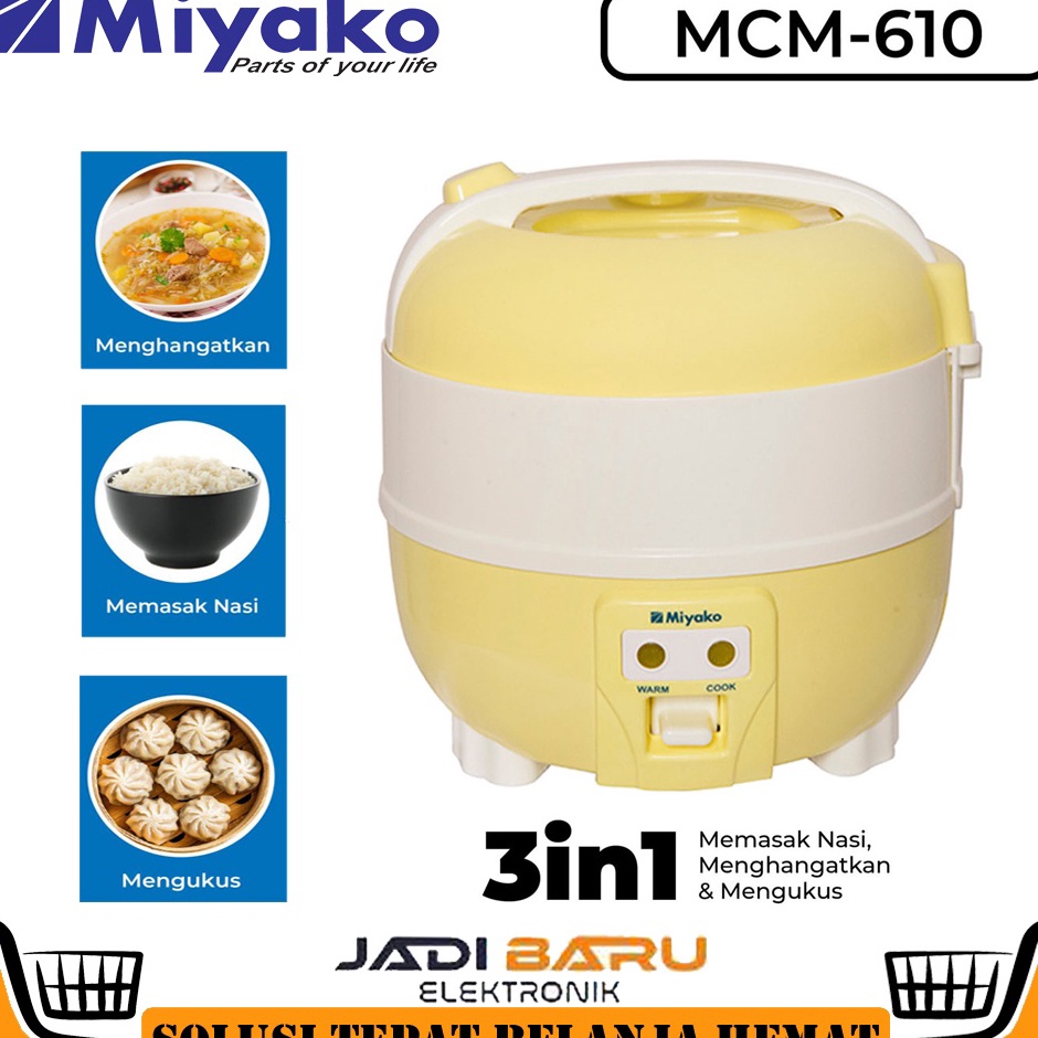 Baru Magic Com Miyako MCM610 / MCM 610 / MCM-610 - Rice Cooker Miyako MCM610 - KUNING