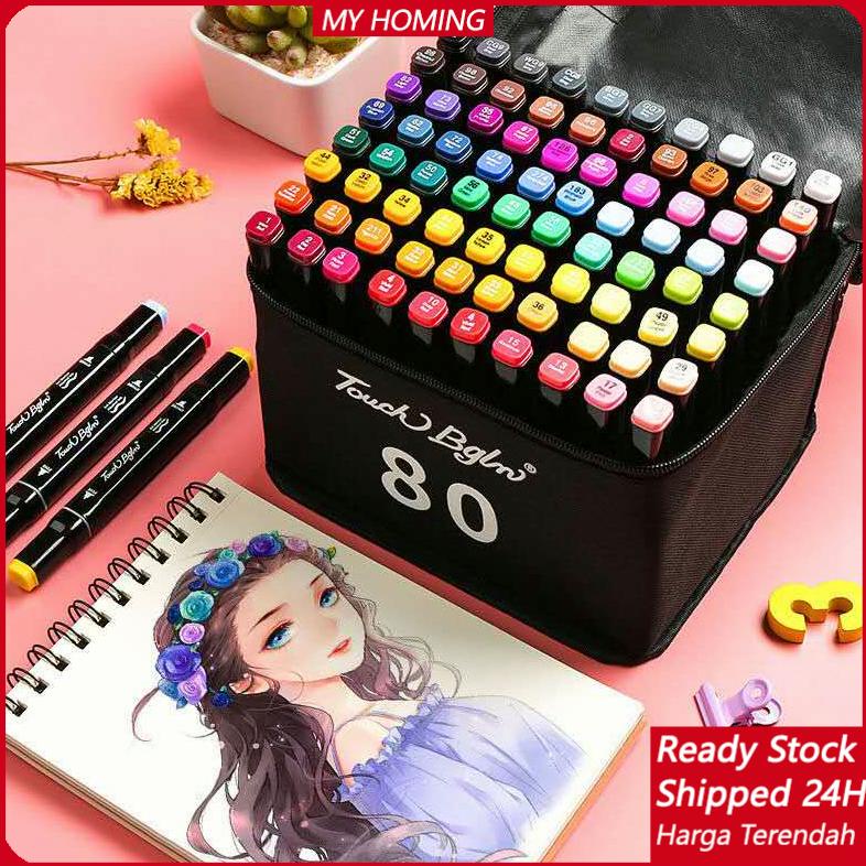 

8.8 [Big Sale] Harga-MinimumCod Touch 120/80/60/36/12 Warna Sketsa Spidol Umum General Marker Set Animation Markers New !!