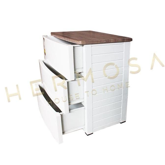 Lemari Plastik 3 Laci/Drawer Olymplast/Cabinet 3 susun ODC 03