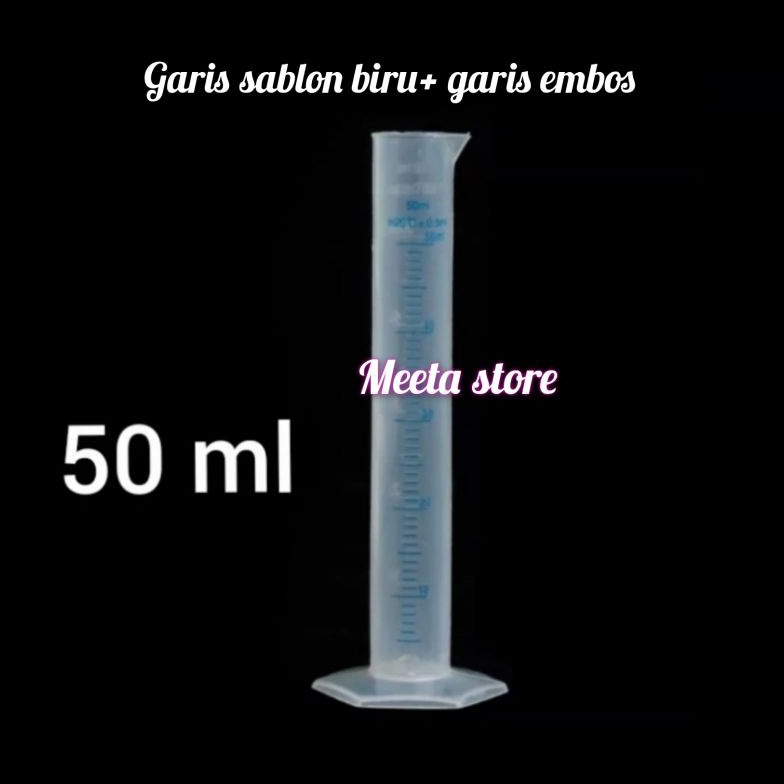 gelas ukur tabung 50 ml/gelas ukur plastik 50 ml ➞Terkini