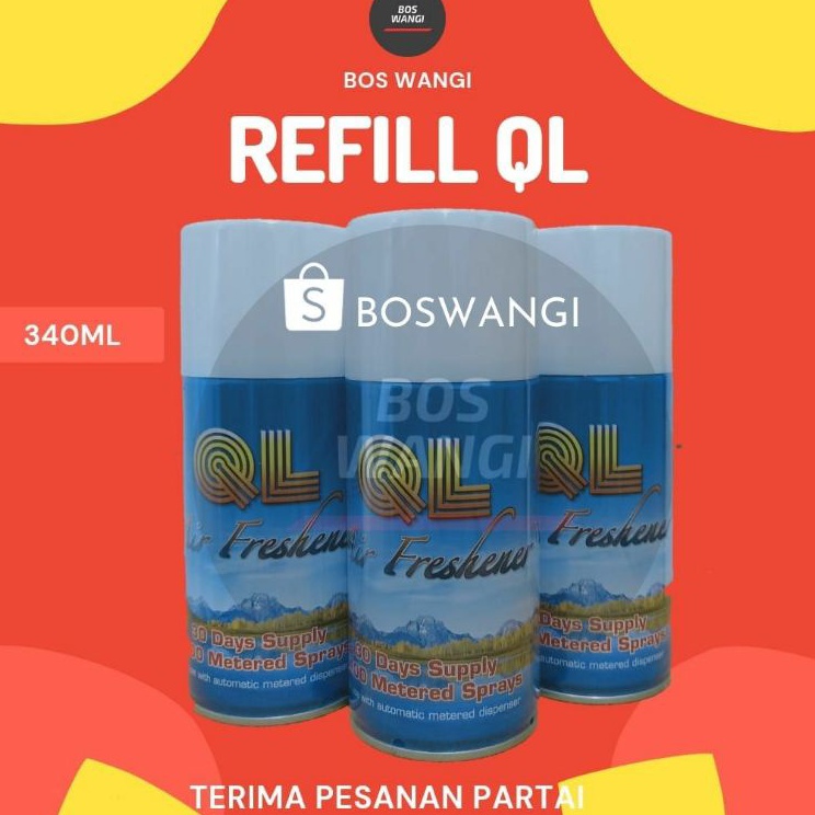 Serba Murah REFILL QL AIR FRESHENER 340ML / PENGHARUM RUANGAN QL 340ML