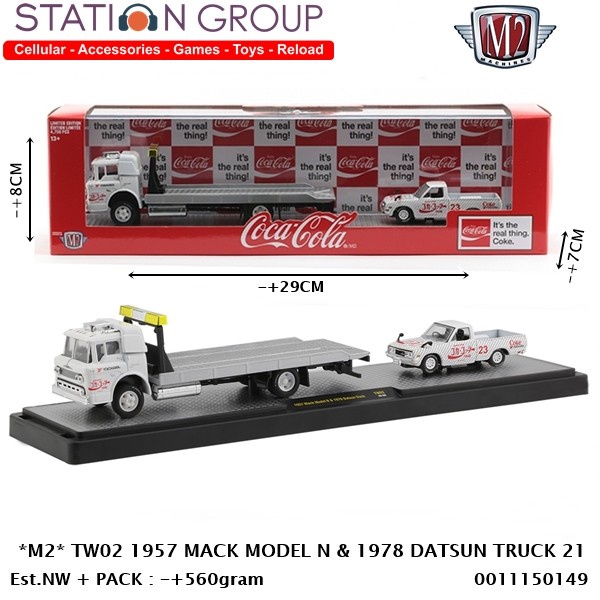 HOT SALE M2 TW02 1957 MACK MODEL N & 1978 DATSUN TRUCK 1-64 - DIECAST TERBARU