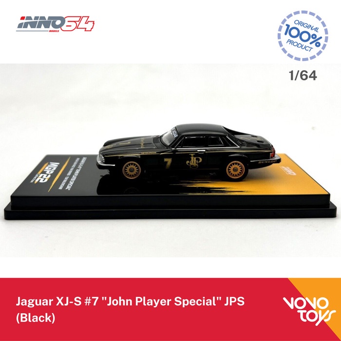 DISKON SPESIAL INNO 1/64 JAGUAR XJ-S #7 JOHN PLAYER SPECIAL JPS BLACK INNO64 TERBARU