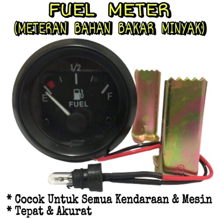Best Seller Ampere Meter Minyak Bensin / Fuel Meter Indikator Bensin Mobil & Motor