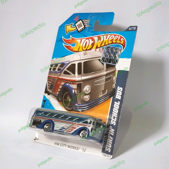 HOT SALE HOT WHEELS SURFIN SCHOOL BUS FACTORY SEALED 2012 FS BIS SEKOLAH MAINAN TERMURAH