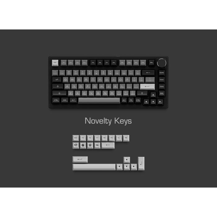 KEYBOARD GAMING AKKO PC75B PLUS BLACK & SILVER WIRELESS HOTSWAP 3-5PIN