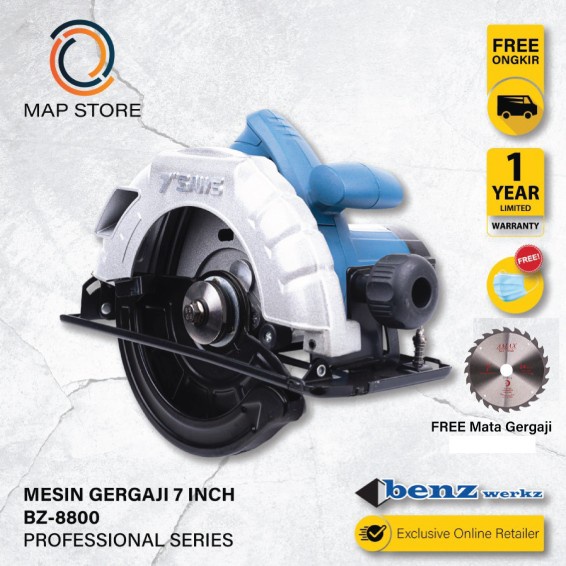 Terlaris Mesin Potong Kayu 7Inch / Circular Saw 7" / Mesin Circle 7Inch Benz