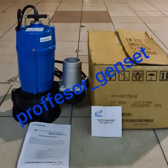 TERMURAH Pompa celup Tsurumi HS3.75S ( Submersible Pump ) 3 inch manual
