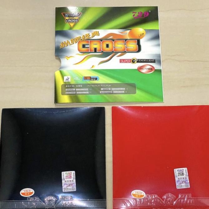 Karet Bat pingpong karet bet pingpong rubber 729 CROSS ISI 2 SEPASANG