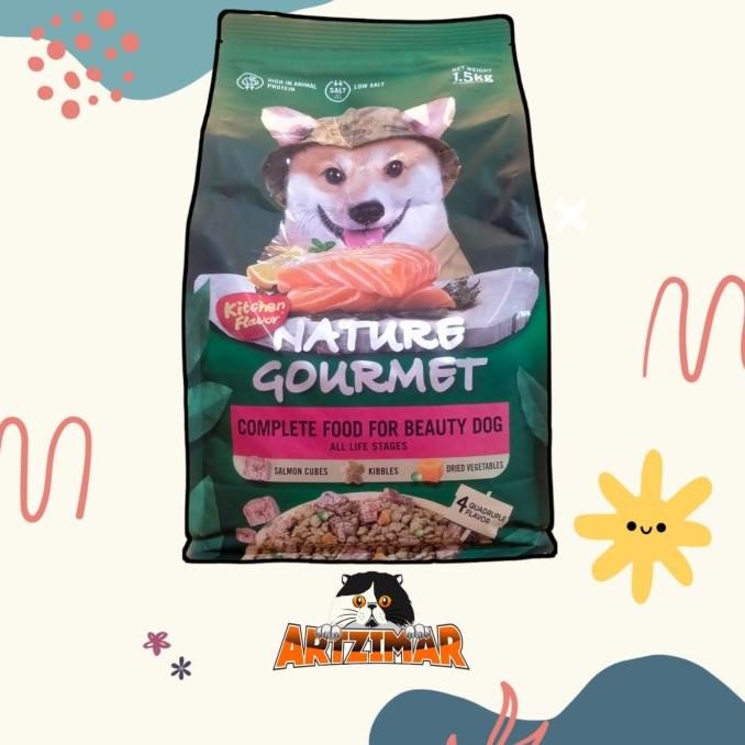 New Nature Gourmet Dogfood Salmon 1,.5Kg Makanan Anjing Nature Gourmet Terbaik