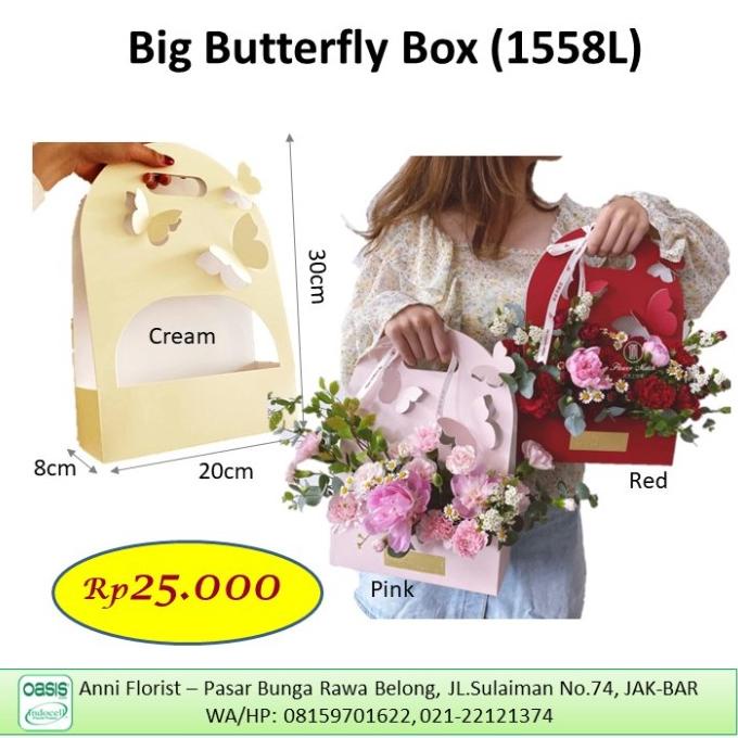 

Promo Big Butterfly Box (1558L), Box Bunga, Kotak Bunga, Florist Supply