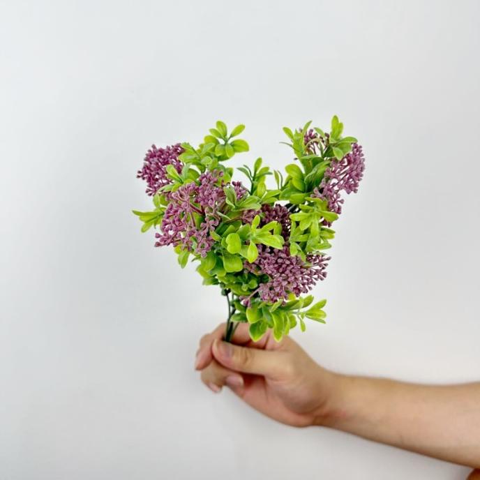 New Bunga Asoka Bunch Artificial Plastik Import Premium