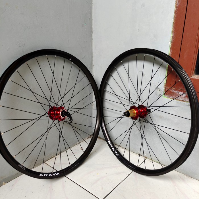 Terlaris Wheelset Sepeda Mtb Ukuran 27.5 Merk Araya Sr25 Hub Pacific 409 Cakram