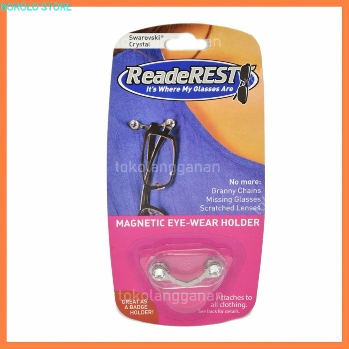 Terlaris Readerest Pin Magnet Tempat Kacamata Swarovski Original