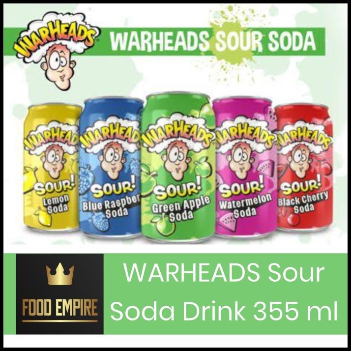 

Warheads Sour Soda Drink 355 Ml | Minuman Ringan Kaleng Warhead