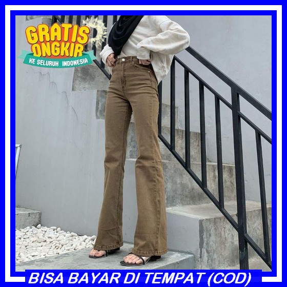 Jins Wanita Sobek Viral Korean Style Remajakulot Jeans Sobek Jins High Waist Loose Murah Celana Panj