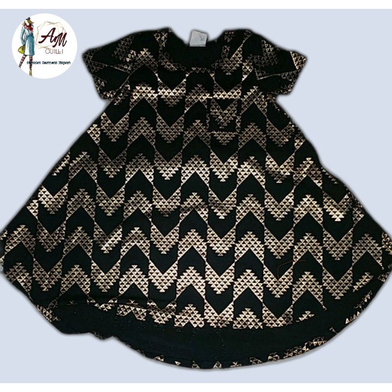 Gaun Anak/Dress Pesta Anak Hitam Gold