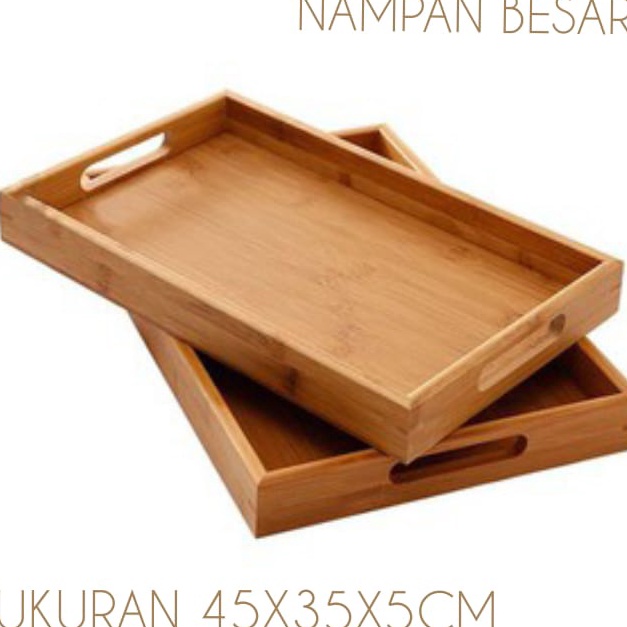 ⋆Promo⋆ wooden tray baki kayu nampan kayu besar nampan kotak kayu wadah saji ✺