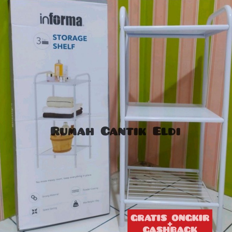 SALE TERBATAS!. INFORMA ORI RAK 3 SUSUN TINGKAT MAGIC COM / MAGIC JAR / RICE COOKER DAPUR / BUMBU / 