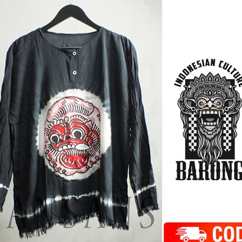 ORIGINAL BAJU BARONG BALI PRIA DAN WANITA LENGAN PANJANG ♛asb【