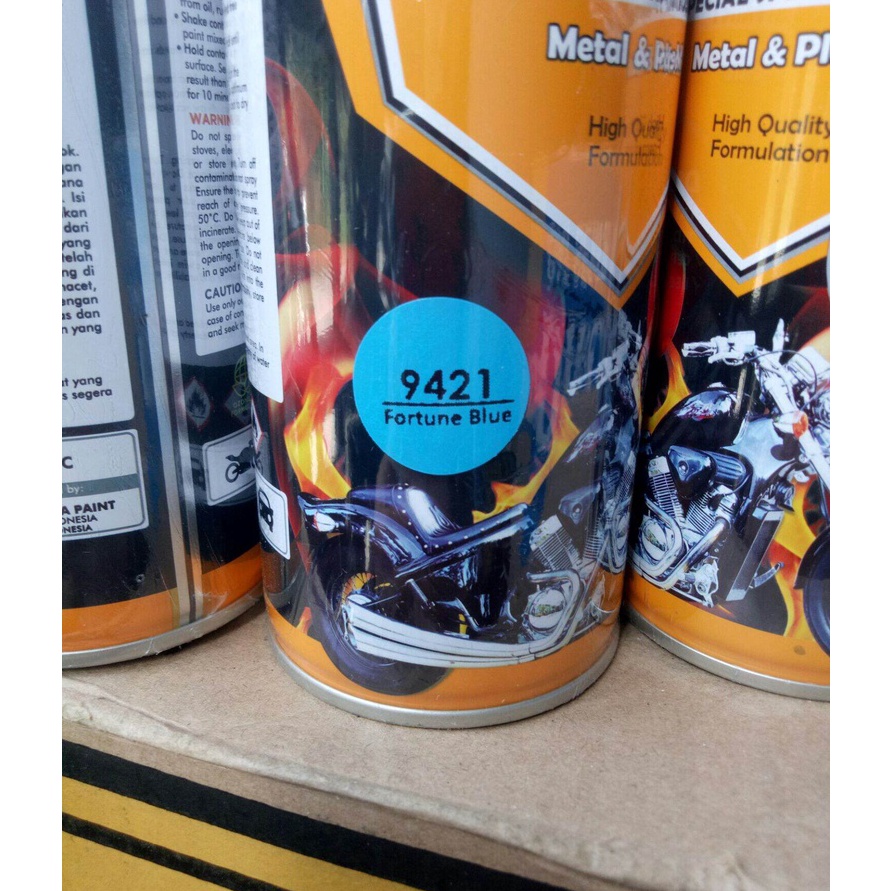 *Terkini* Pilok Diton Premium Fortune Blue 9421 400cc biru glossy biru terang pilox biru cat semprot