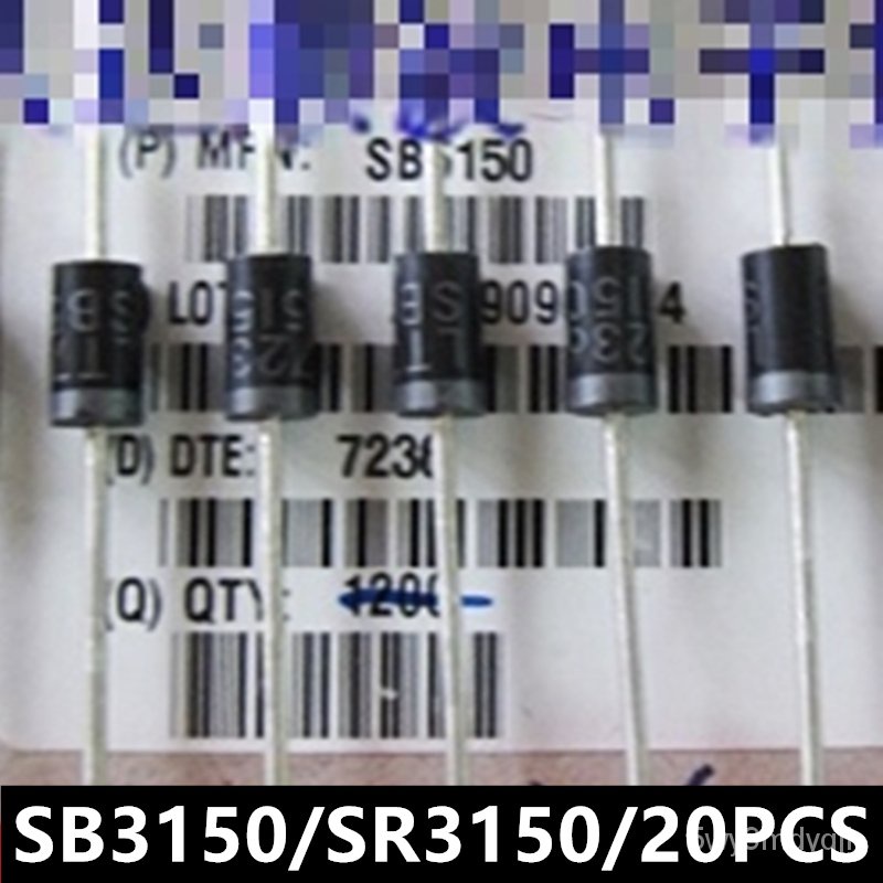 ✅&20pcs/lot New spot SR3150/SB3150 Universal Schottky diode straight plug DO-201AD 5A 150V