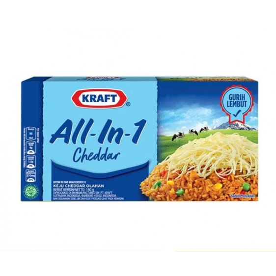 

KRAFT ALL IN ONE CHEDDAR 165 GRAM KEJU KRAF CHEDAR CEDAR ALL IN 1