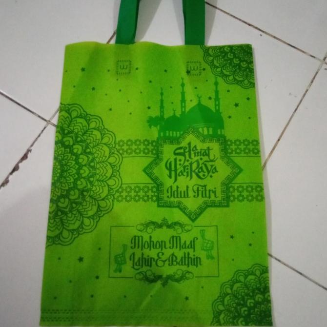 

*****] tas bingkisan lebaran goodie bag idul Fitri hijau
