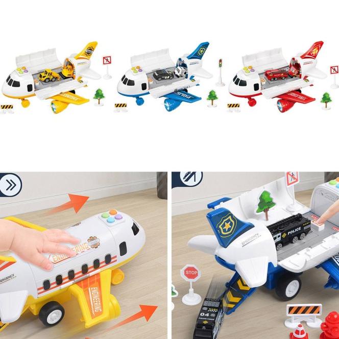 

Mainan Pesawat Anak Mobil Diecast Car & Cargo Airplane Import