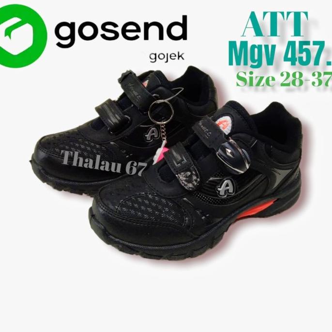 sepatu sekolah pro att anak,sepatu magnet ATT untuk TK, SD, SMP