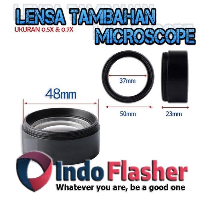 LENSA TAMBAHAN LENSA PENINGGI MICROSCOPE Lensa 0.7 x Lensa 0.5 x