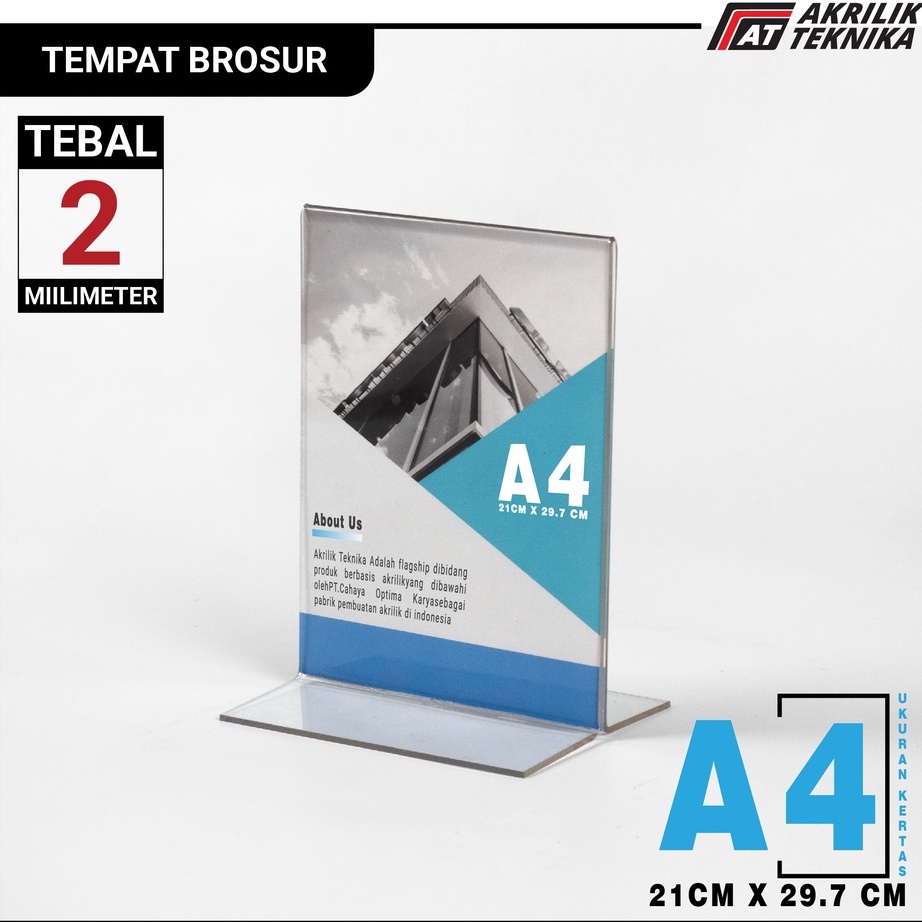 

ぇ M 2634 TEMPAT BROSUR / TENT HOLDER / TENT CARD AKRILIK DISPLAY 2 SISI A4 ⚡COD⚡ ♤