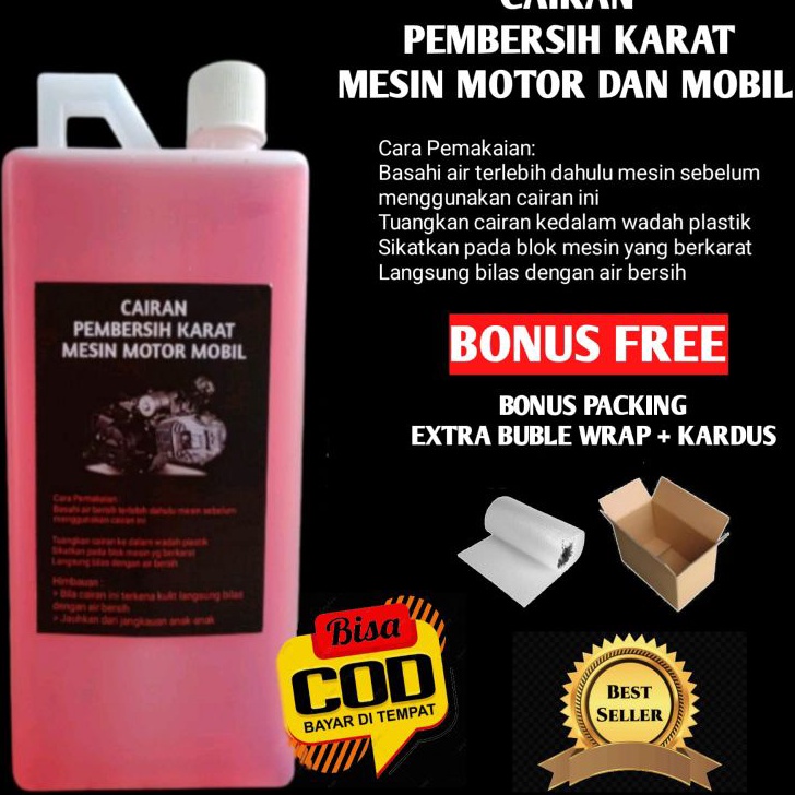 Promo Cairan pembersih karat mesin motor dan mobil/ Cairan pembersih kerak mesin motor dan mobil