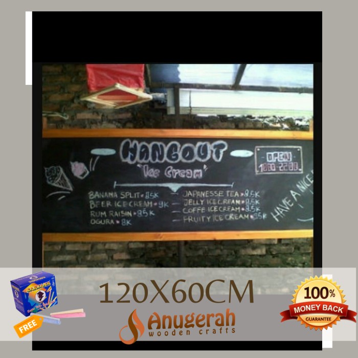

Best Seller 60X120Cm Paling Murah Papan Menu Cafe Resto Papan Tulis Kapur