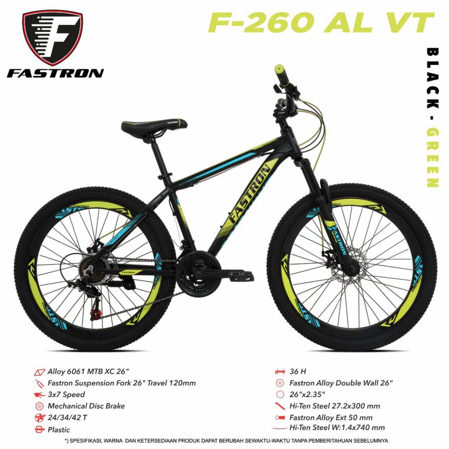 sepeda gunung 26 FASTRON F-260 AL VT by PACIFIC ALLOY Garansi 5 Tahun