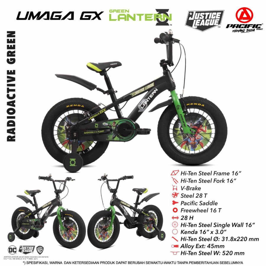 sepeda anak BMX 16/18 PACIFIC UMAGA GX LENTREN Original Bergaransi - ukuran 16