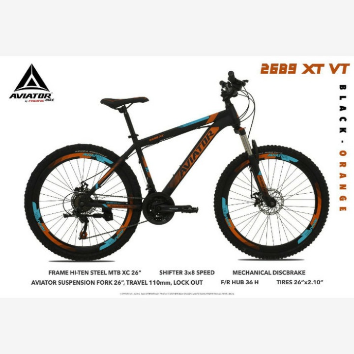sepeda gunung 26" AVIATOR AT 2689 XT VT by PACIFIC FORK LOCK ORIGINAL