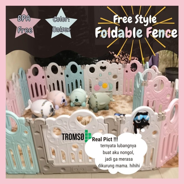 Tromso Pagar Bayi Lipat/Keamanan Anak/ Children Safety Fence Foldable
