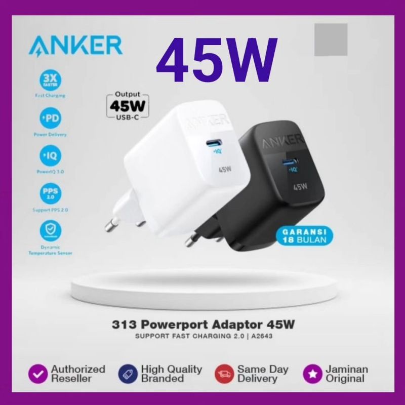 ANKER ADAPTOR CHARGER 45W