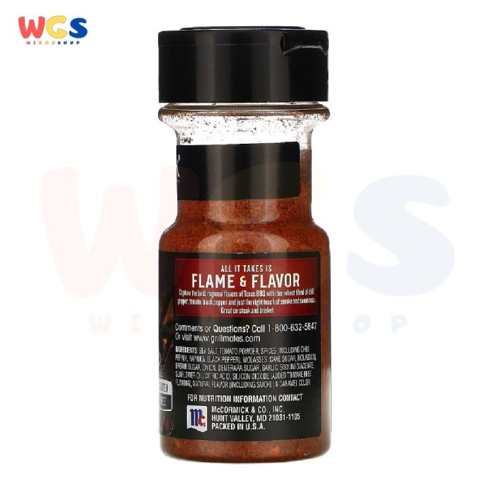 

Mccor Grill Mates Texas Bbq Seasoning Rich & Smoky Gluten Free 70g