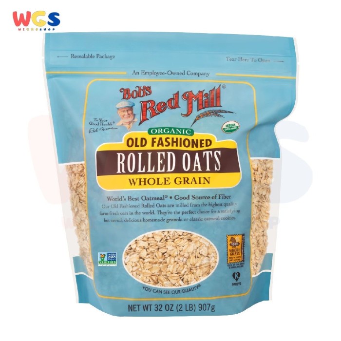 

Bob's Red ll Organic Old Fashioned Rolled Oats Whole Grain 32oz 907g