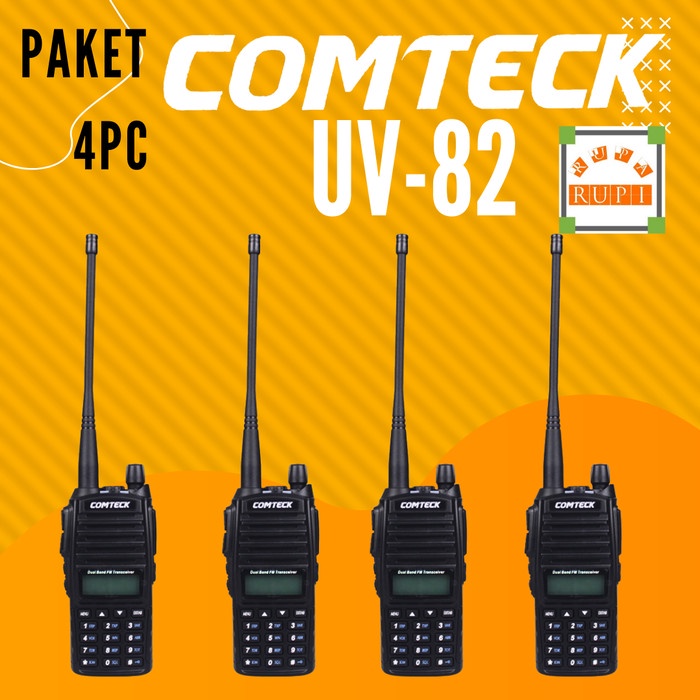 4pc HT Comteck UV-82 Dual Band VHF - UHF Radio FM original bergaransi termurah