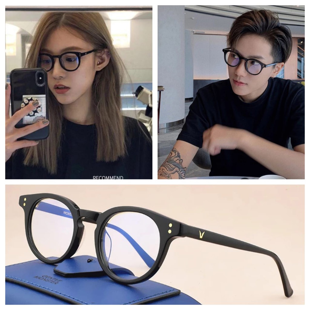 Frame Kacamata Nus Korea Branded Tipis Bulat Ss + Lensa Antiradiasi
