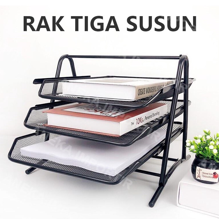 

[CODE BARANG 854NEW] Rak Kertas Dokumen Surat 3 Susun - Paper Document Letter Tray 3 Tier 284