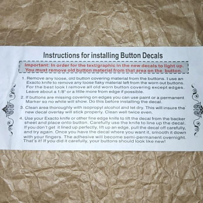 Sticker Panel Set W204 Lama / Stiker Konsol Panel W204 Mercedes Benz