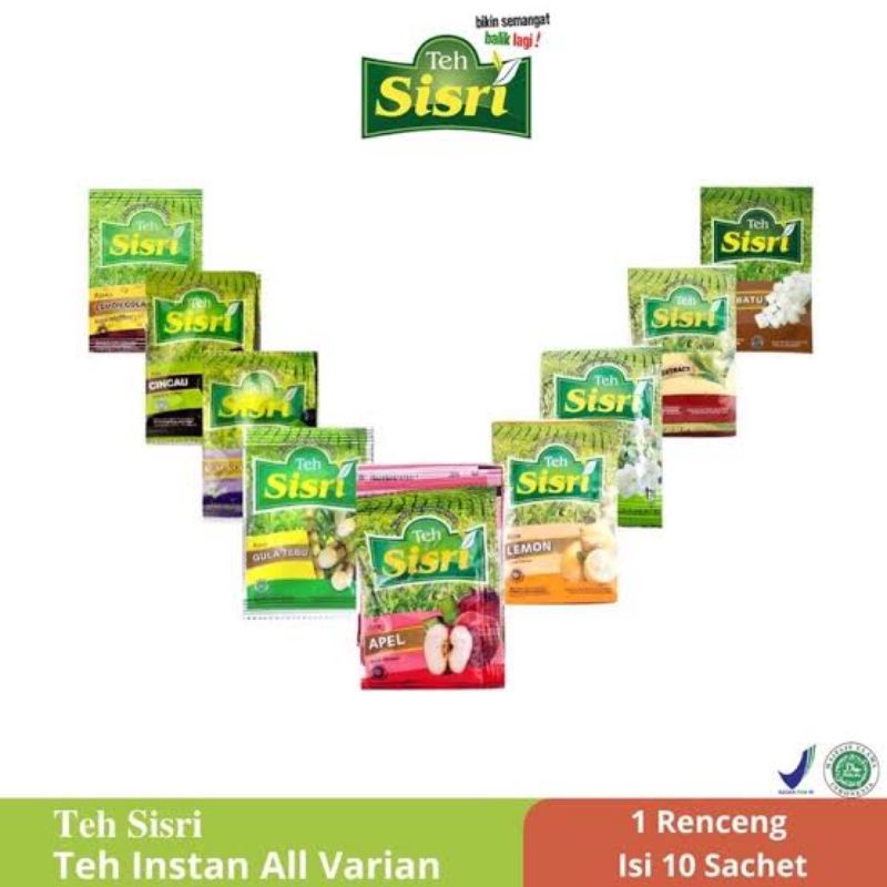 

Teh sisri berbagai varian rasa 10pcs =1 renceng