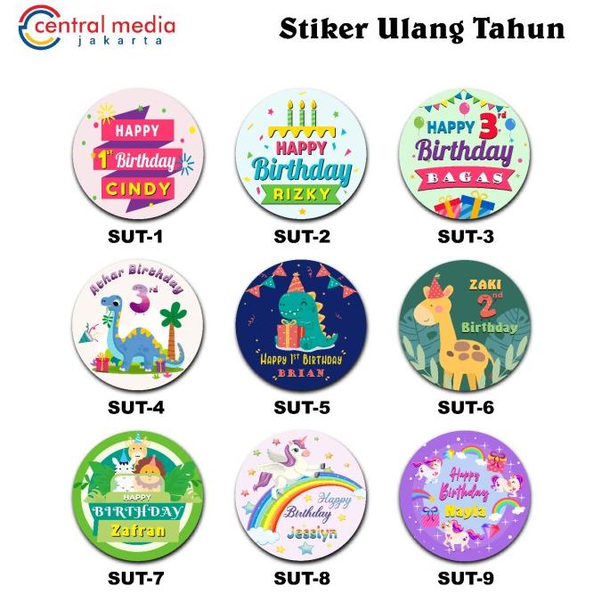 

6,6 Sticker Ulang Tahun Custom Label Hampers Birthday