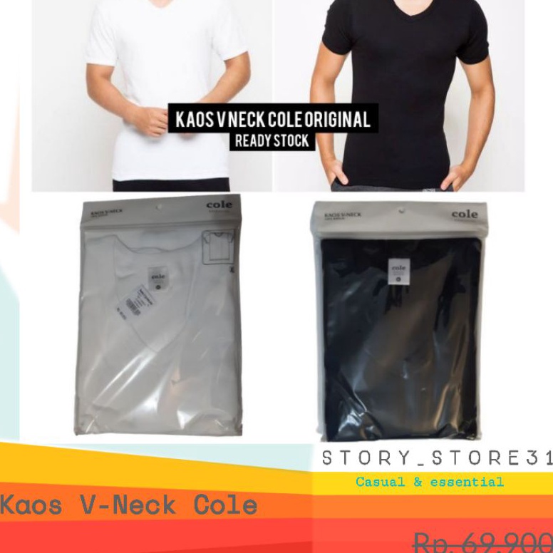 HARGA SPESIAL. KAOS DALAM PRIA V NECK COLE