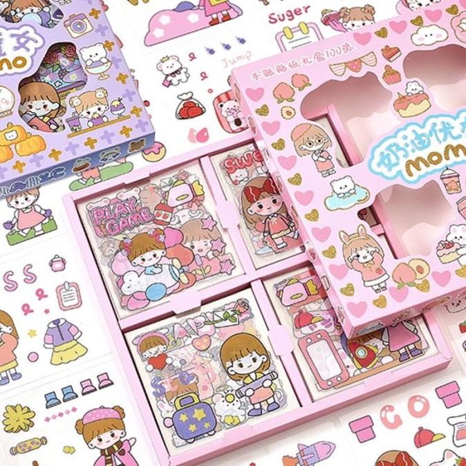 

Sale Stiker Momo Sticker Anne 100 Pcs Box Karakter Lucu Murah Anti Air 2D